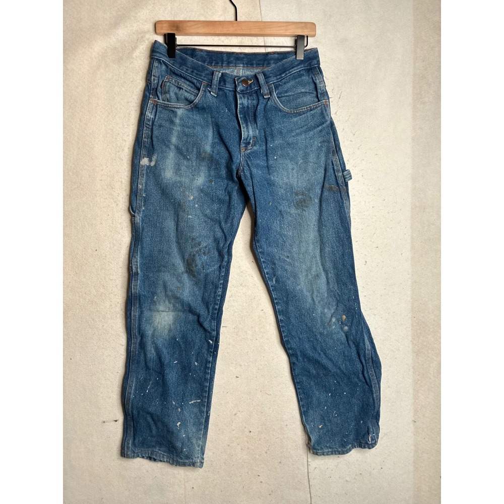 Red Kap Mens Distressed Carpenter Jeans Blue PD80PW5 Workwear Denim 30x30
